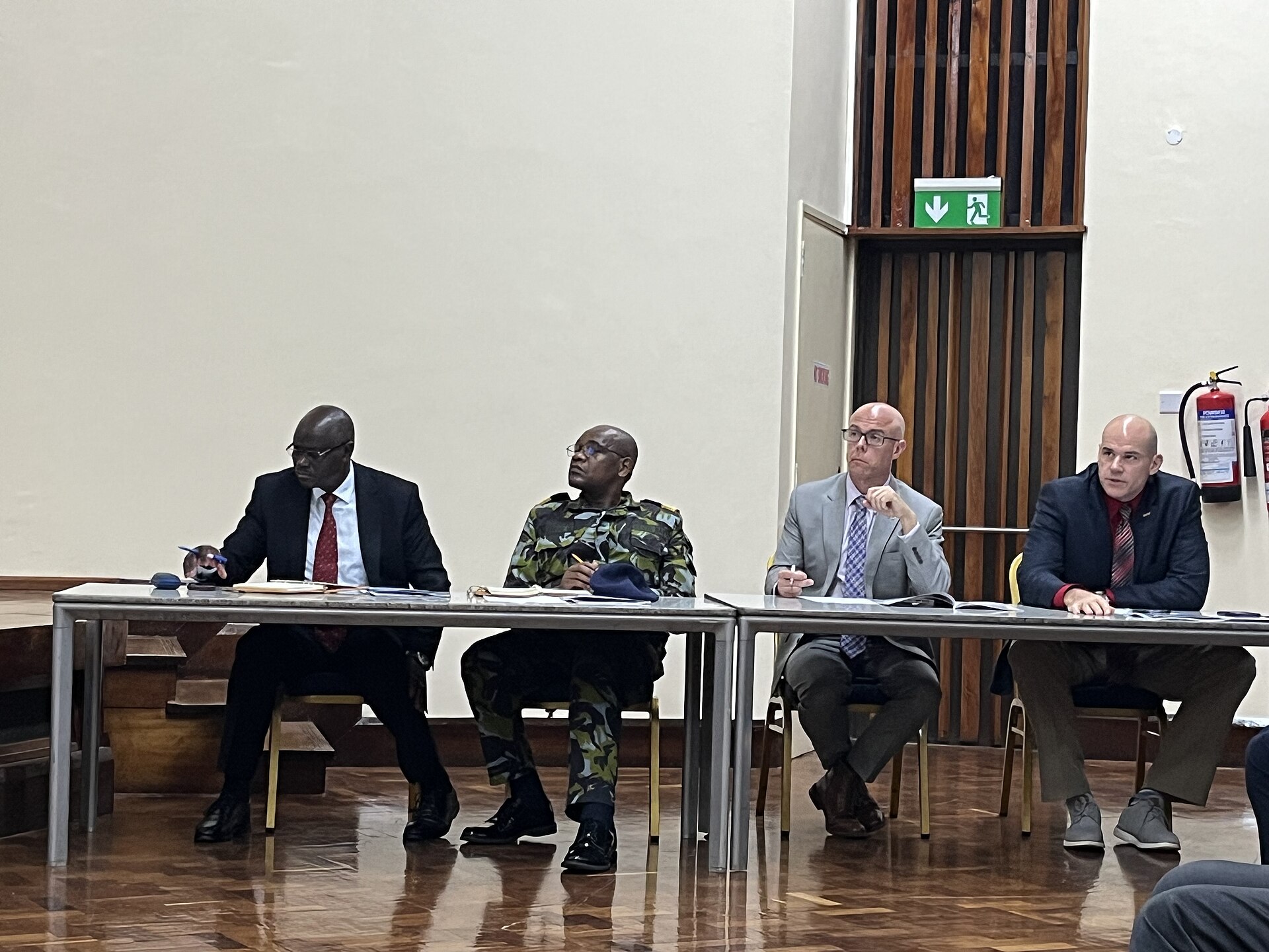 Kenya Defence Force medical leadership and WRAIR-Africa leadership receive surveillance updates from WRAIR-Africa scientists at the Kenya Medical Research Institute for the Kenya Defense Force Quarterly Meeting (8915559)